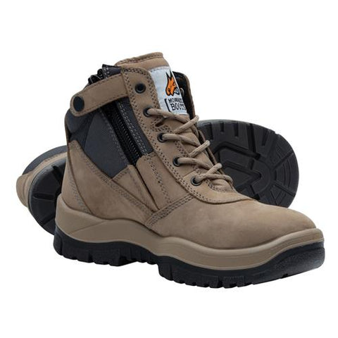 Stone Zip Side Safety Boot